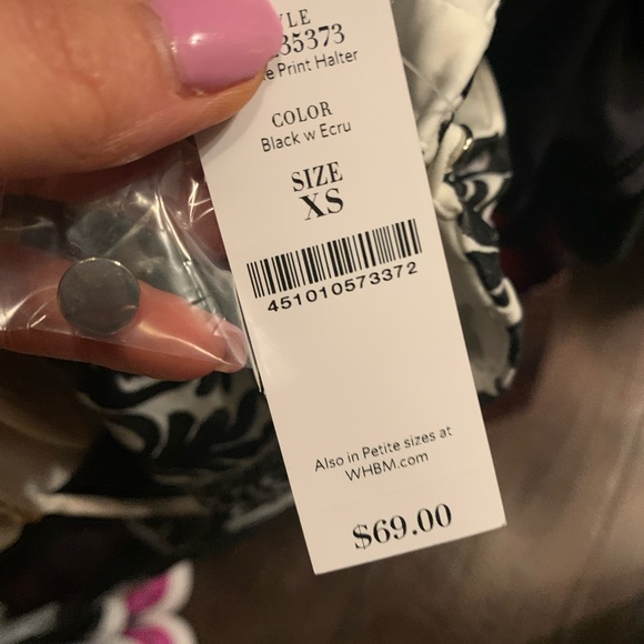 White House Black Market white and black tank top - Picture 8 of 8